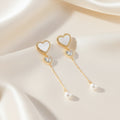 Trishna Shell Heart Pearl Drops GWE -87