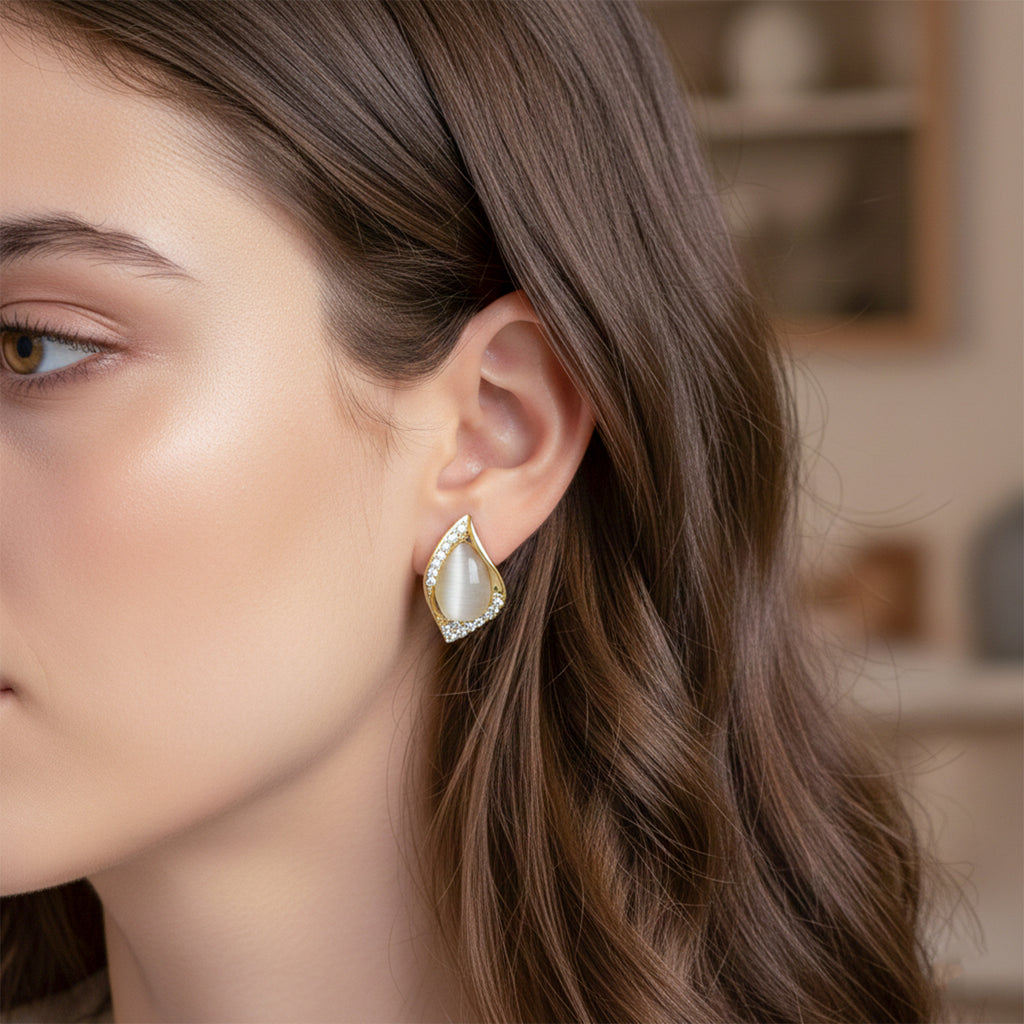 Classic Water Drop Opal Stud Earrings GWE -142