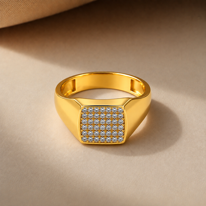 Stone Grid Men’s Ring GMR 57