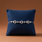 Imperial Silver Crescent Moon & Pink Star Bolo Bracelet GWB-157