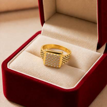 Checker Grid Men’s Ring GMR 56