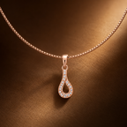 Crystal Ribbon Drop Necklace GWN-212