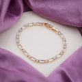 Stellar Baguette & Round Crystal Eternity Tennis Bracelet GWB-33