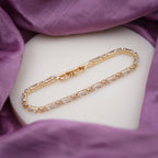 Stellar Baguette & Round Crystal Eternity Tennis Bracelet GWB-33