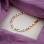 Stellar Baguette & Round Crystal Eternity Tennis Bracelet GWB-33