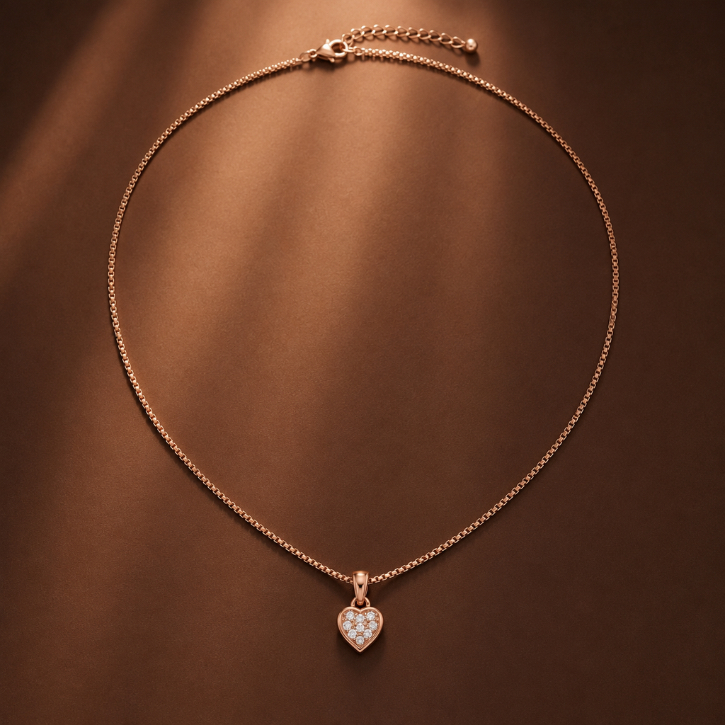Crystal Heart Pendant Necklace GWN-200