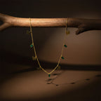 Modern Emerald Butterfly Charm Necklace GWN -105