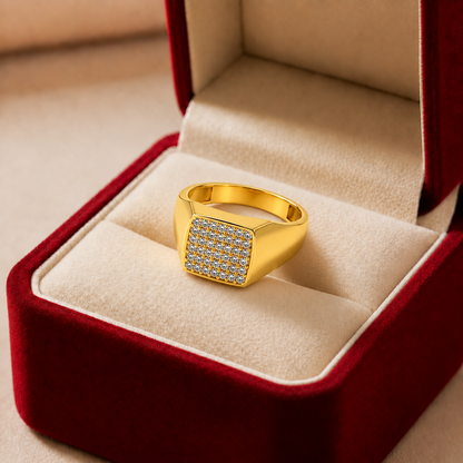 Stone Grid Men’s Ring GMR 57