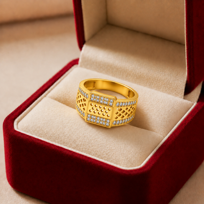 Diamond Cutwork Men’s Ring GMR 55