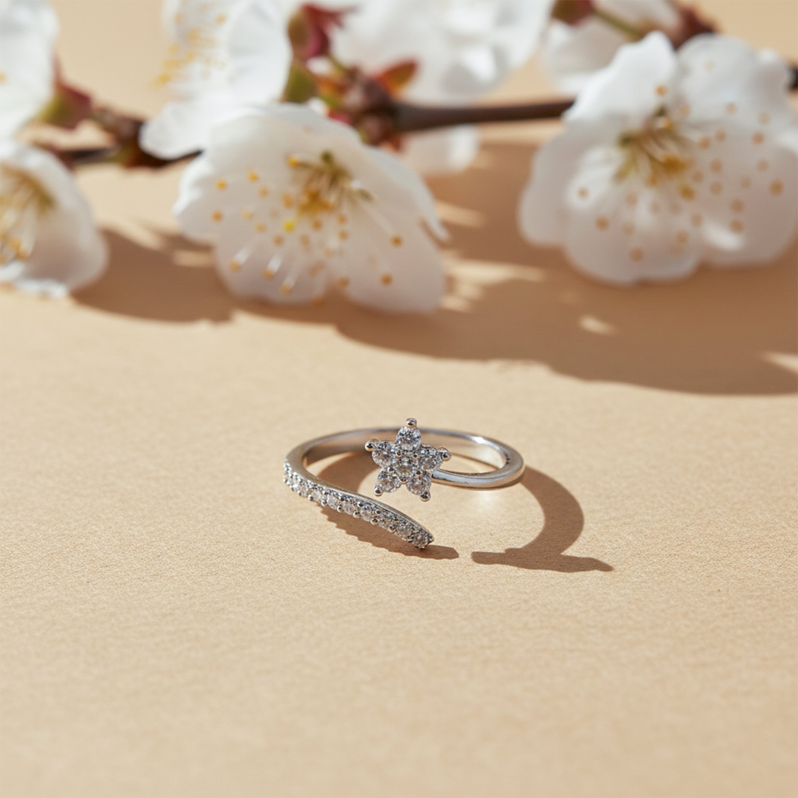 Celestial Star Cluster Bypass Wrap Ring GWR-80