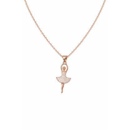 Graceful Ballerina Crystal Pendant Necklace GWN -6