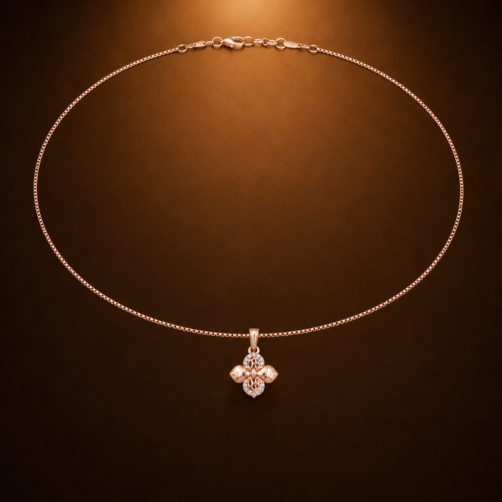 Crystal Clover Pendant Necklace GWN-204