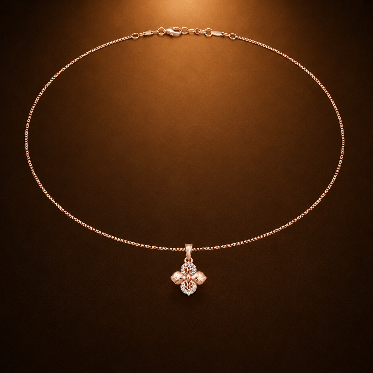 Crystal Clover Pendant Necklace GWN-204