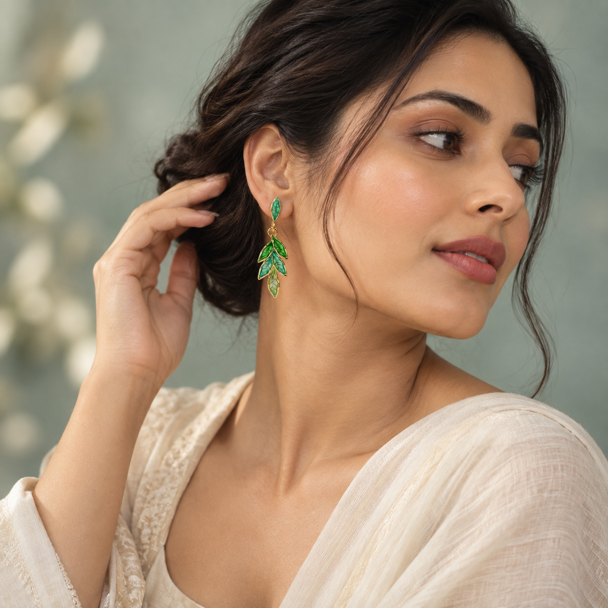 Verdant Leaf Cascade Earrings GWE 194