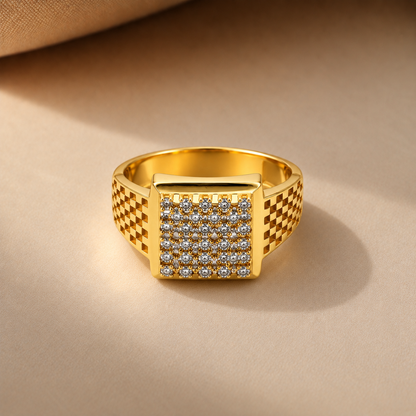 Checker Grid Men’s Ring GMR 56