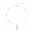 Modern Crystal Ribbon Bow Choker GWN -136