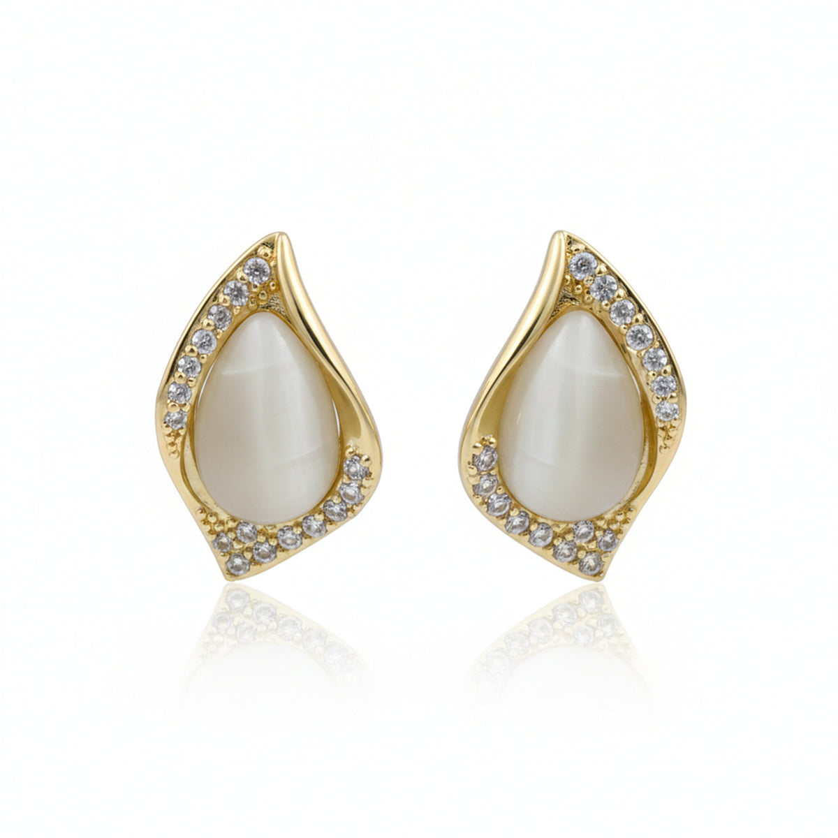 Classic Water Drop Opal Stud Earrings GWE -142