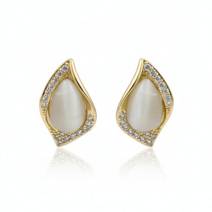 Classic Water Drop Opal Stud Earrings GWE -142