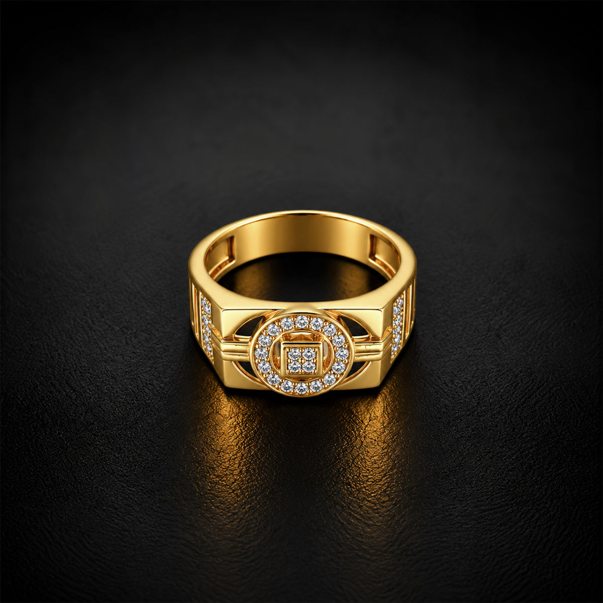 Orbit Frame Stone Men’s Ring GMR 63