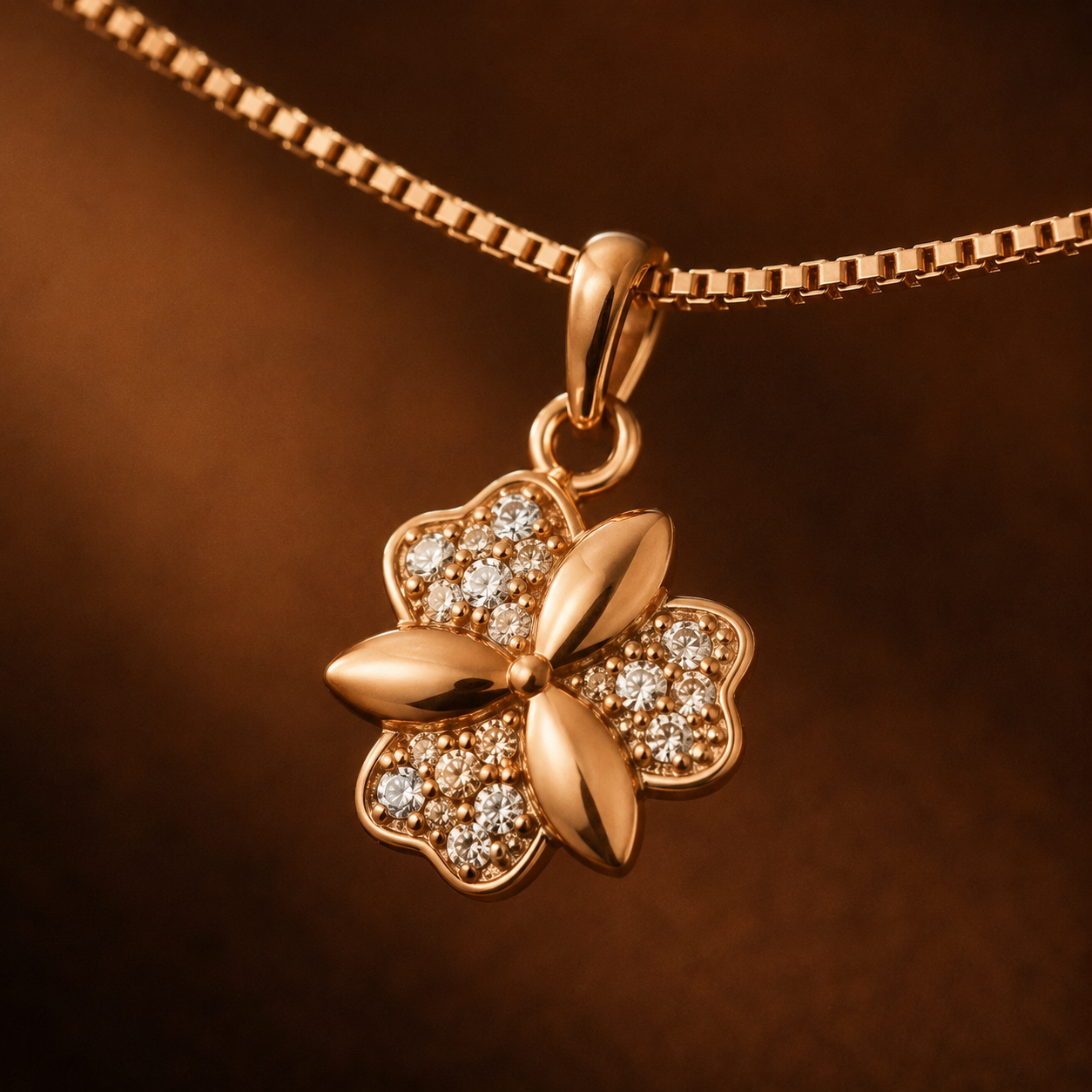 Twinkle Petal Charm Necklace GWN-208