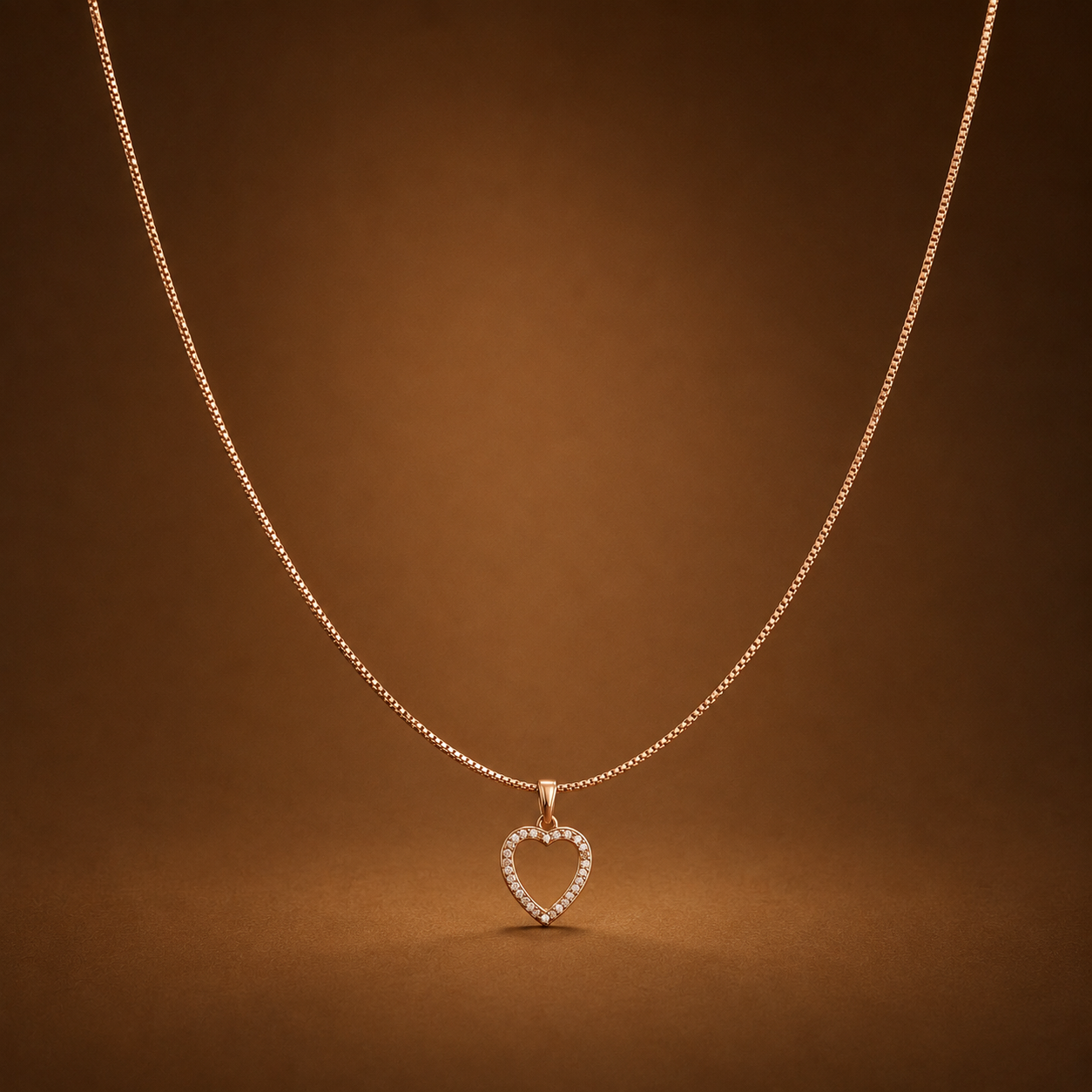 Rose Gold Floral Leaf Necklace GWN-216