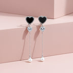 Trishna Heart Pearl Drop Earrings GWE -85