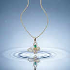 Modern Crystal Multicolor Butterfly Necklace GWN -137