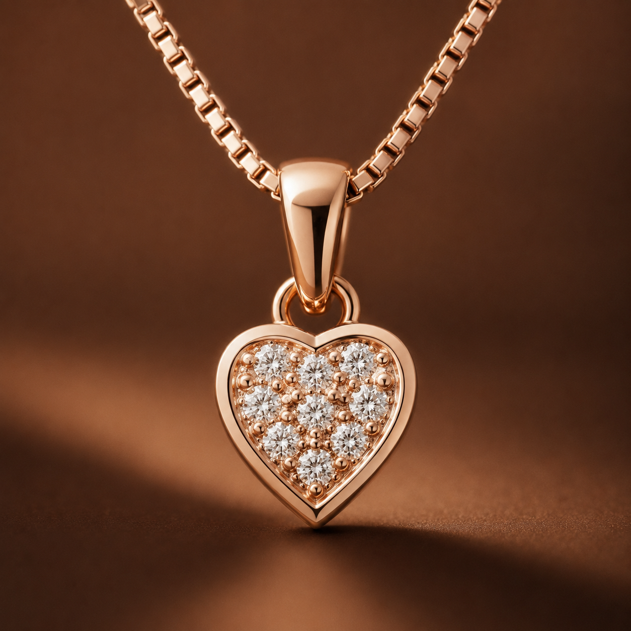Crystal Heart Pendant Necklace GWN-200