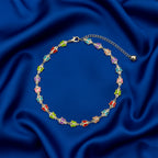 Vibrant Multi Color Enamel Butterfly Link Bracelet GWA-35