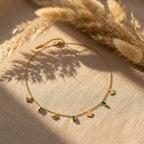 Modern Emerald Butterfly Charm Necklace GWN -105