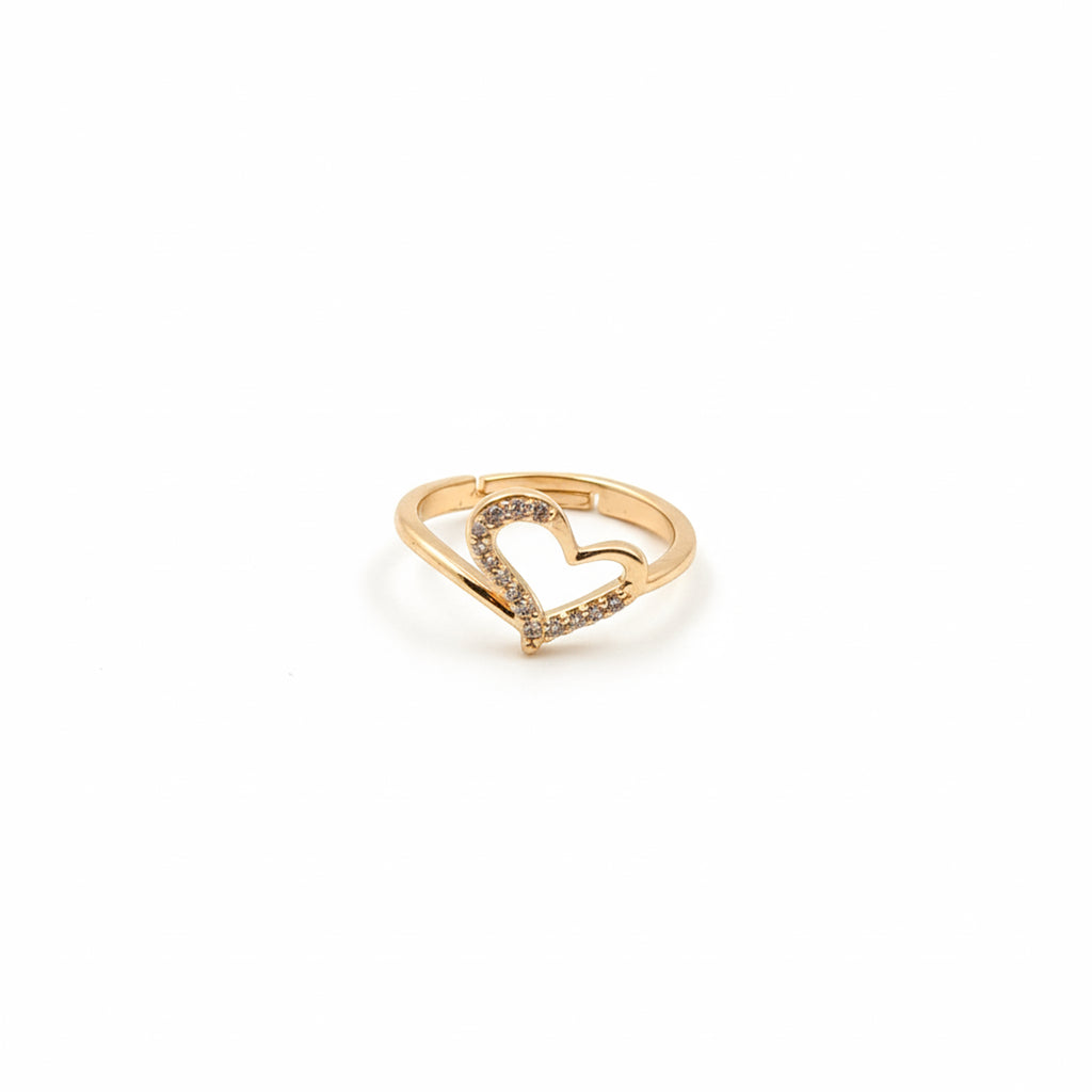 Shimmering Pave Open Heart Wrap Ring GWR-15