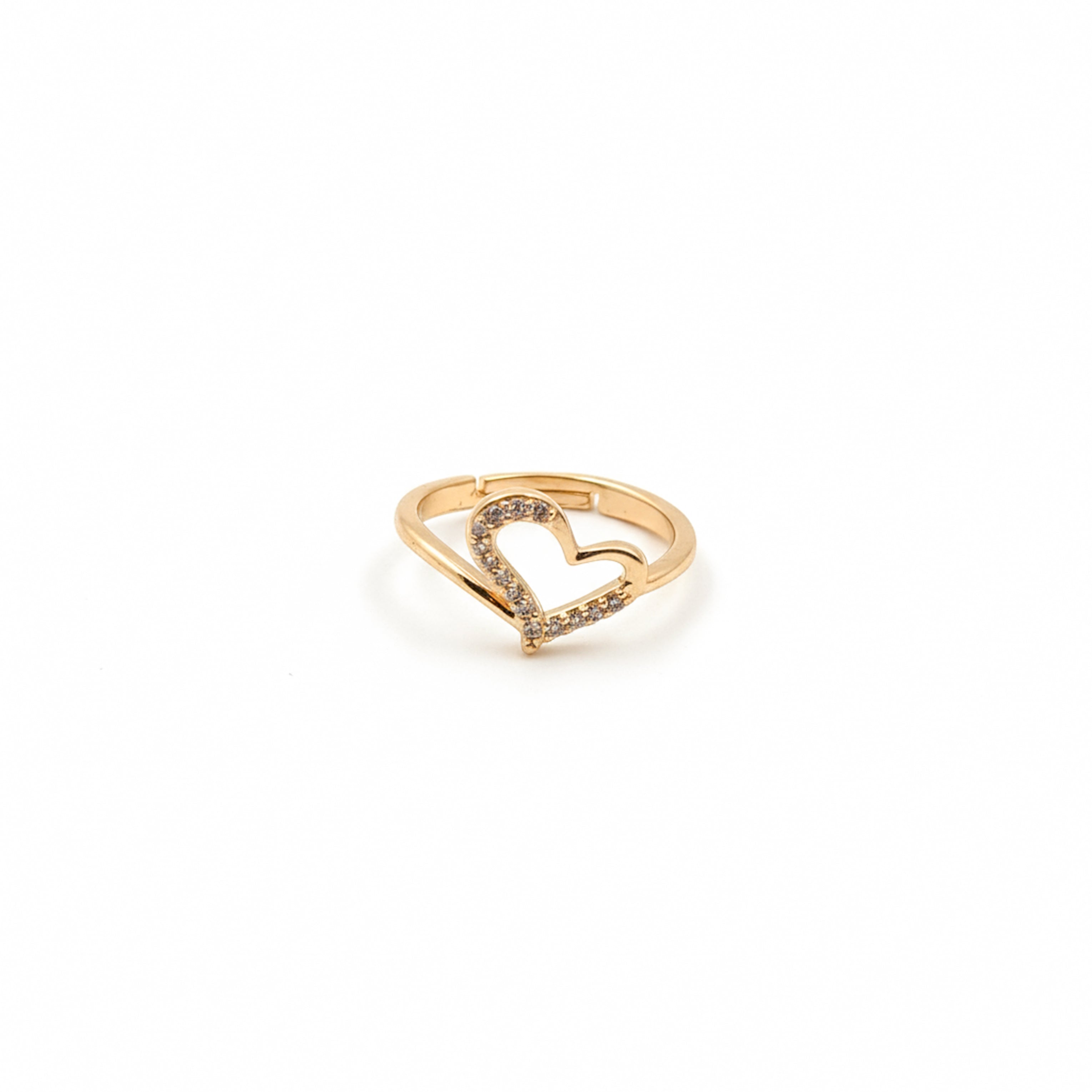 Shimmering Pave Open Heart Wrap Ring GWR-15