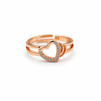 Cascading Pave Open Heart Dual Band Ring GWR-119