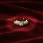 Baguette Panel Multi Row Pave Adjustable Ring GWR-23