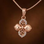 Crystal Clover Pendant Necklace GWN-204