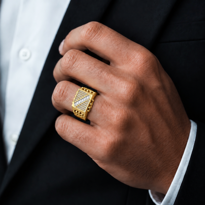 Diagonal Baguette Men’s Ring GMR 53