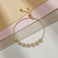 Imperial Cushion Halo Solitaire Row Bolo Bracelet GWB-159
