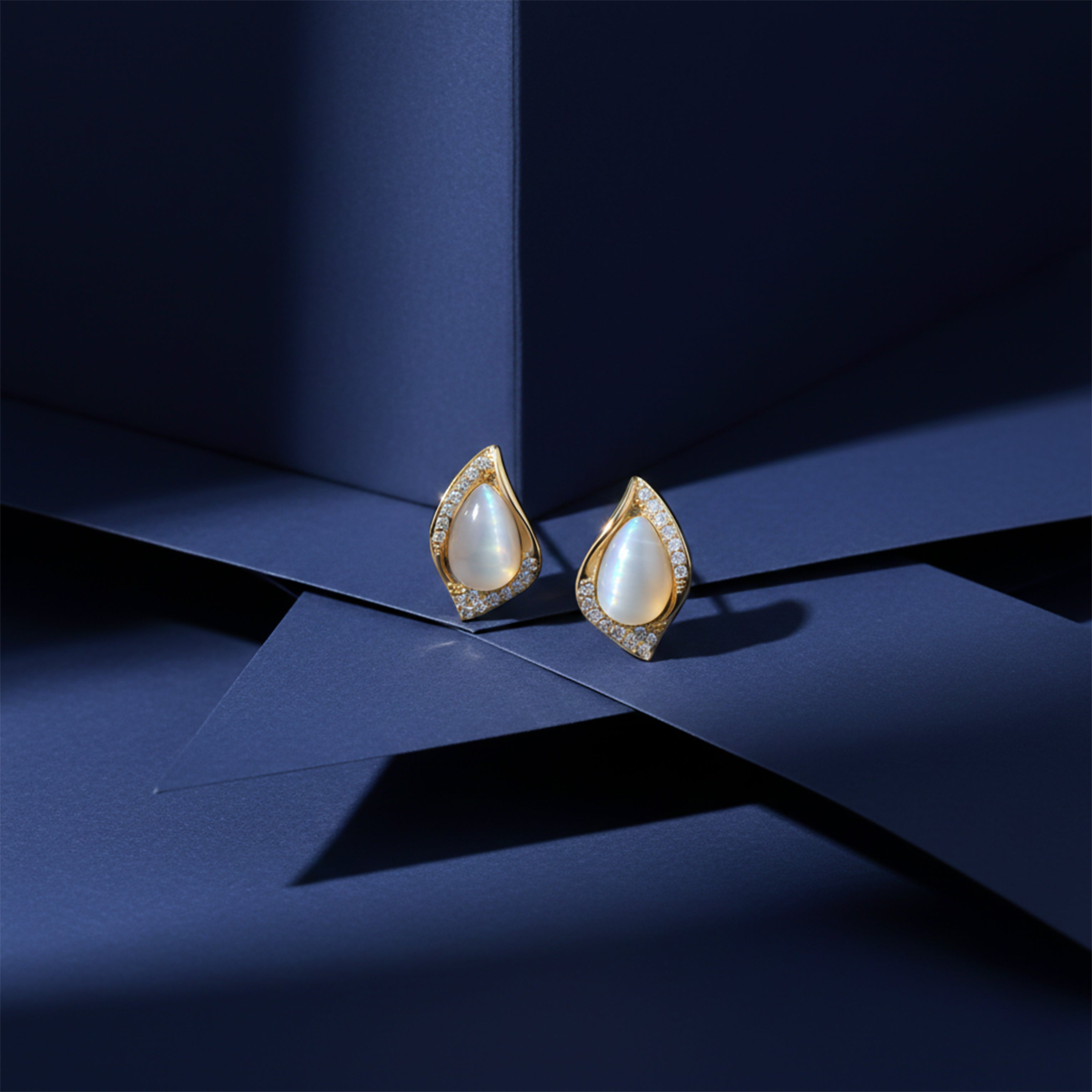 Classic Water Drop Opal Stud Earrings GWE -142