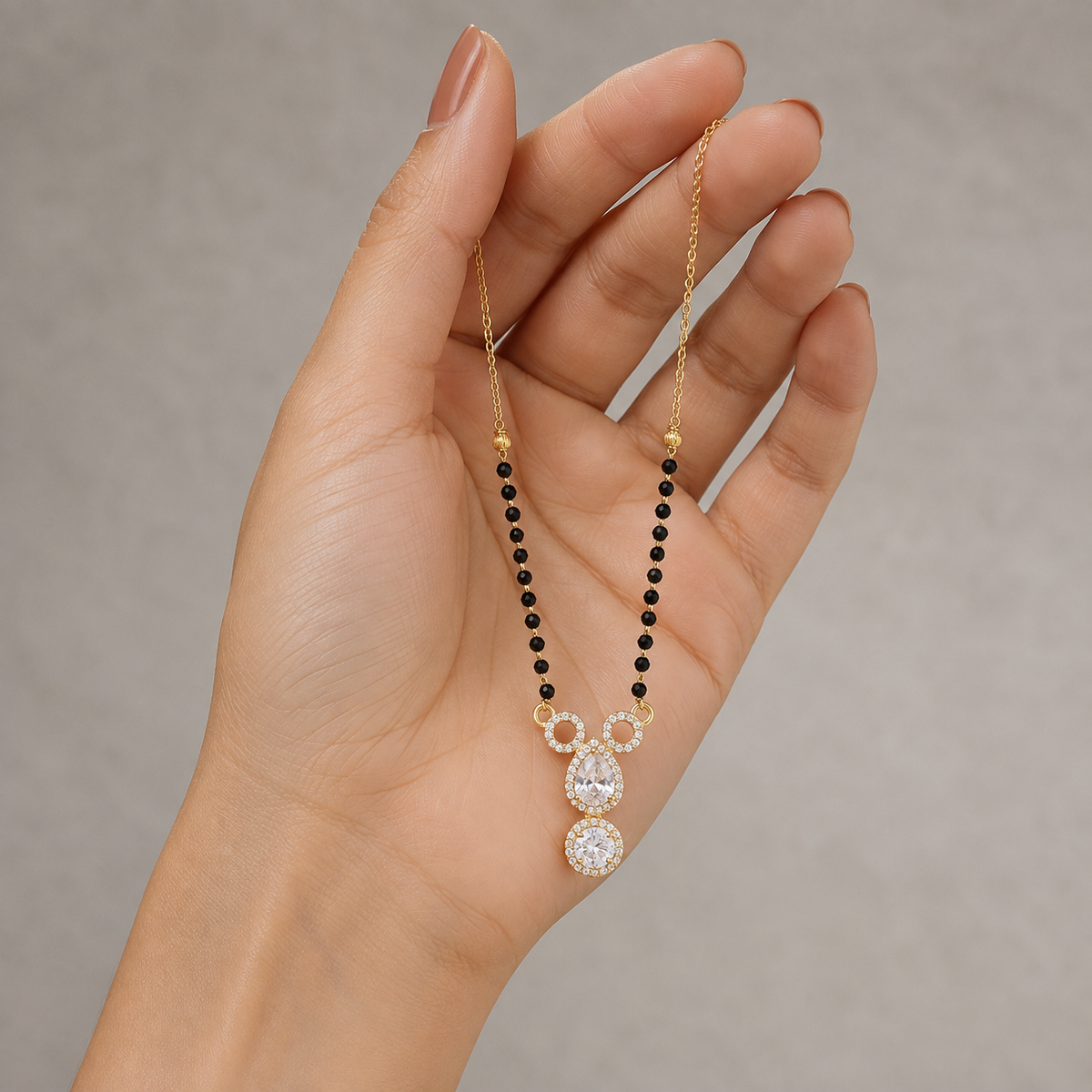 Aveline Crystal Duo Drop Women’s Mangalsutra GWM 11