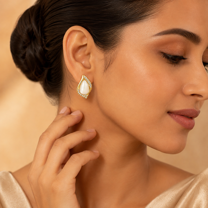 Classic Water Drop Opal Stud Earrings GWE -142