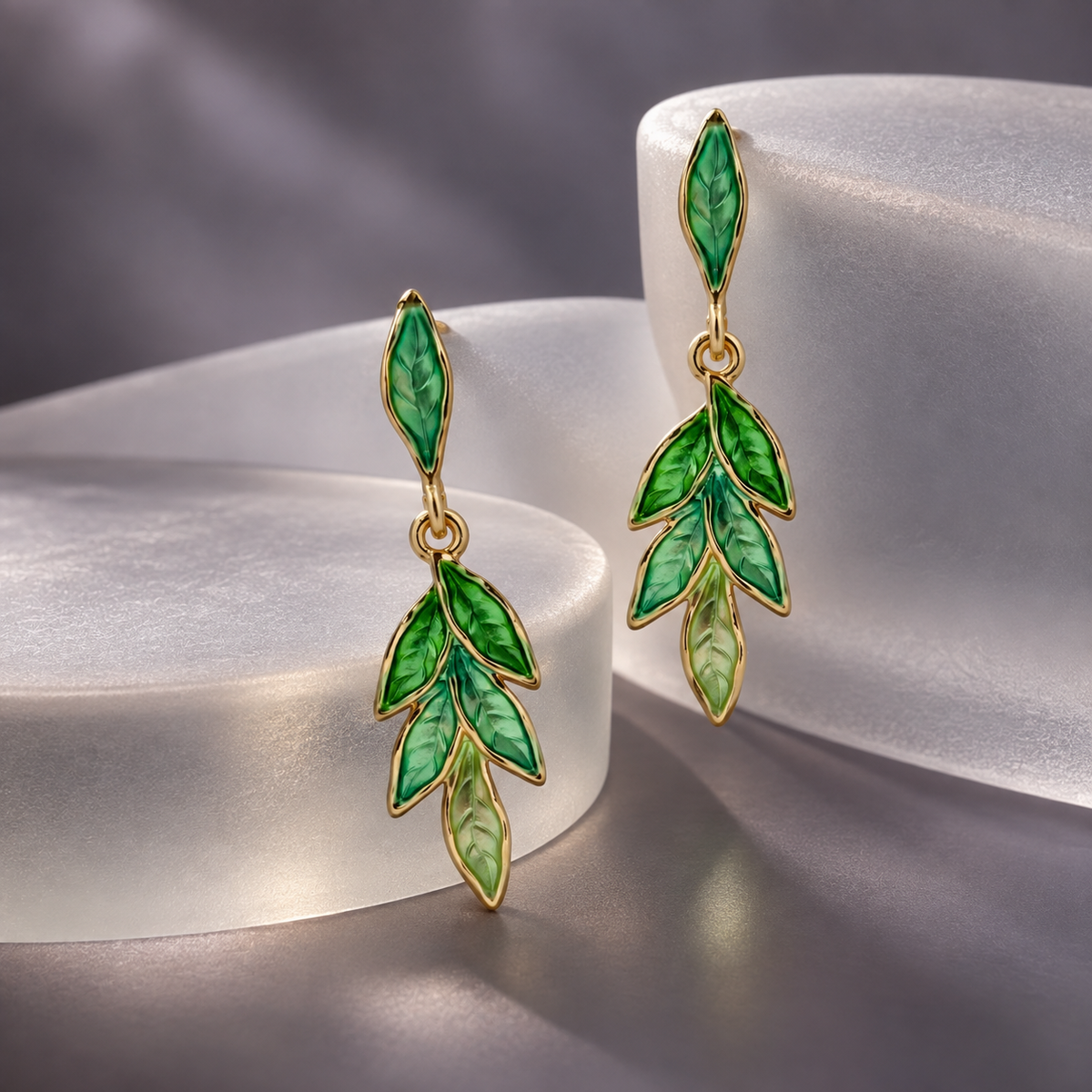 Verdant Leaf Cascade Earrings GWE 194