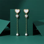 Trishna Shell Heart Pearl Drops GWE -87