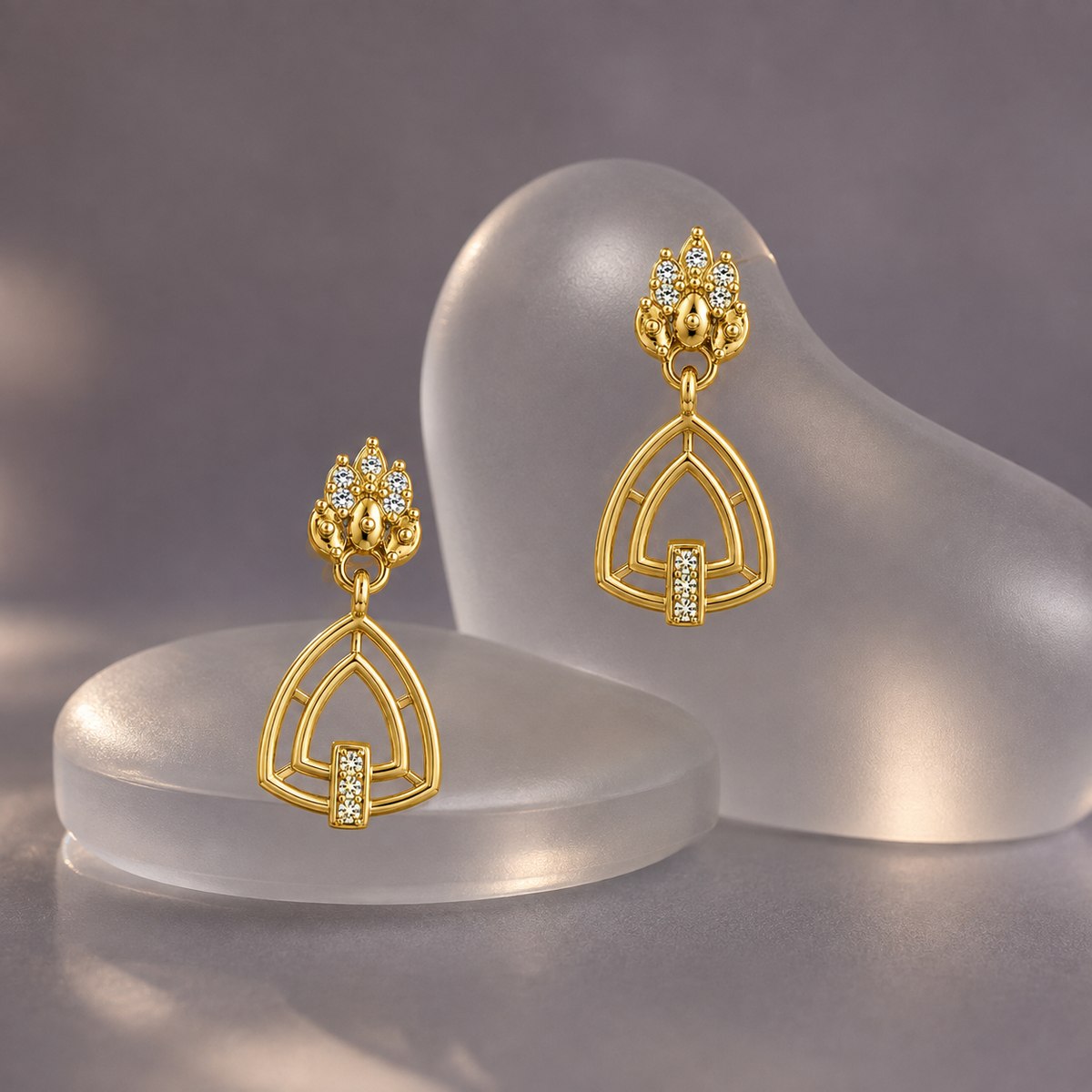 Arvena Crown Arch Drop Earrings GWE 294