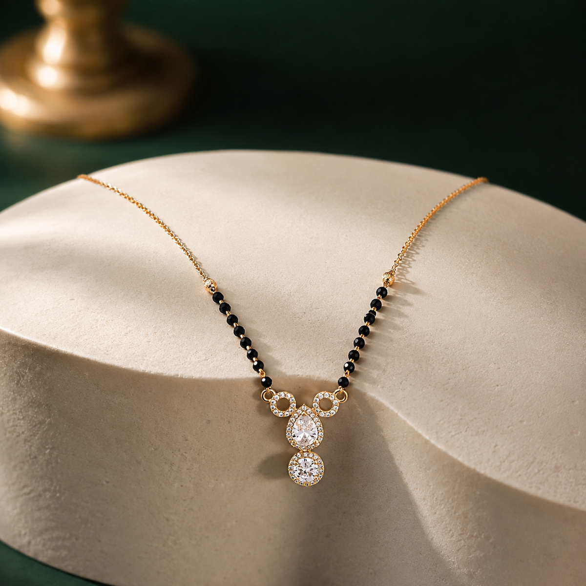 Aveline Crystal Duo Drop Women’s Mangalsutra GWM 11