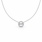 Sleek Infinity Halo Pendant Necklace GWN -49