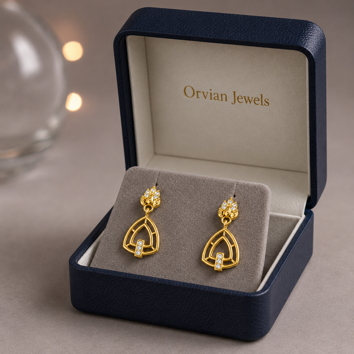 Arvena Crown Arch Drop Earrings GWE 294