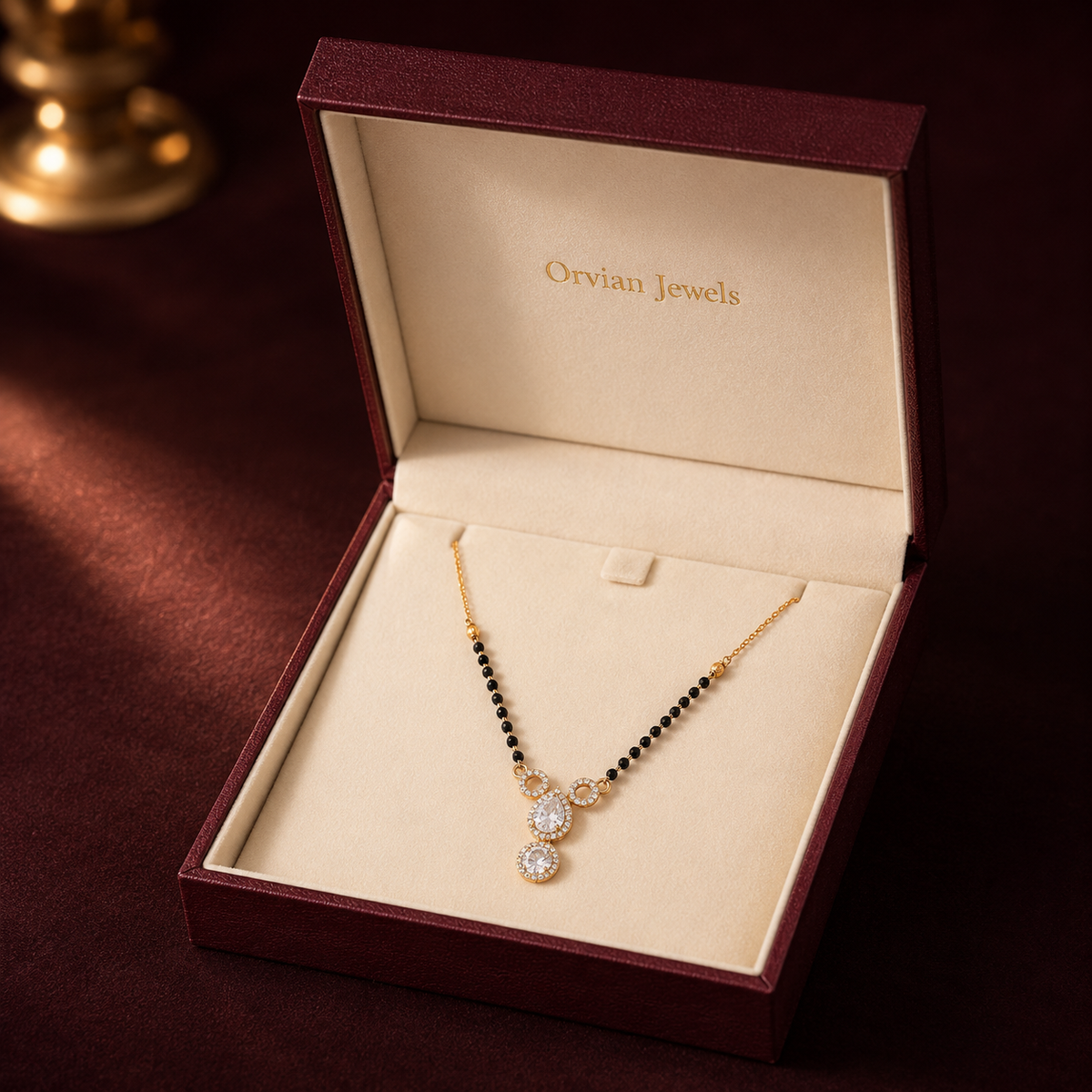 Aveline Crystal Duo Drop Women’s Mangalsutra GWM 11