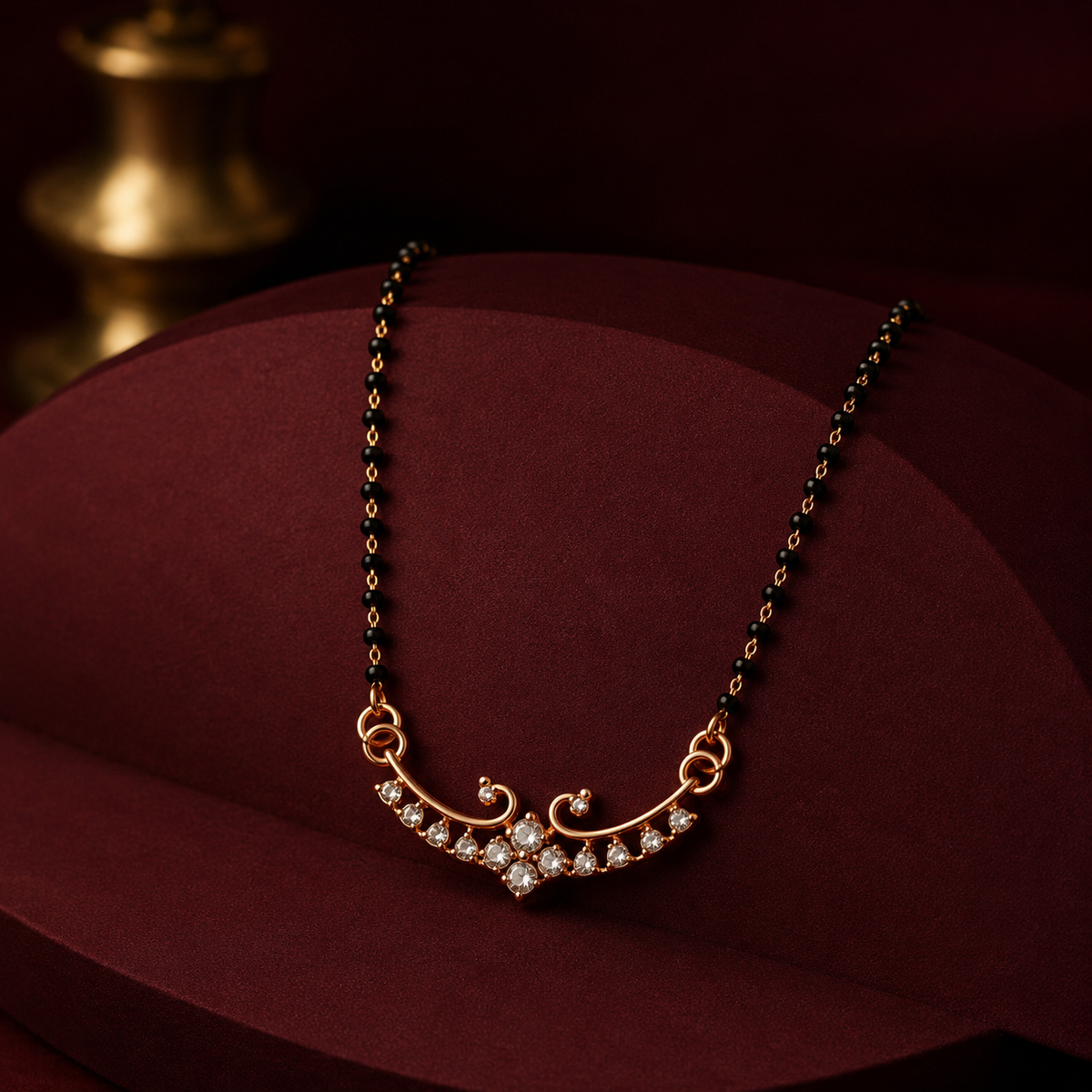 Serena Swirl Crystal Women’s Mangalsutra GWM 39