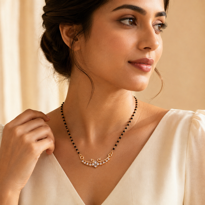 Serena Swirl Crystal Women’s Mangalsutra GWM 39