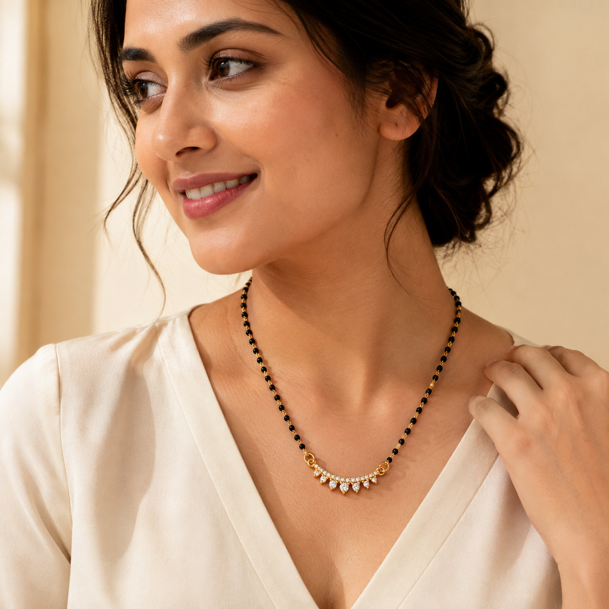 Celestia Drop Crystal Women’s Mangalsutra GWM 37